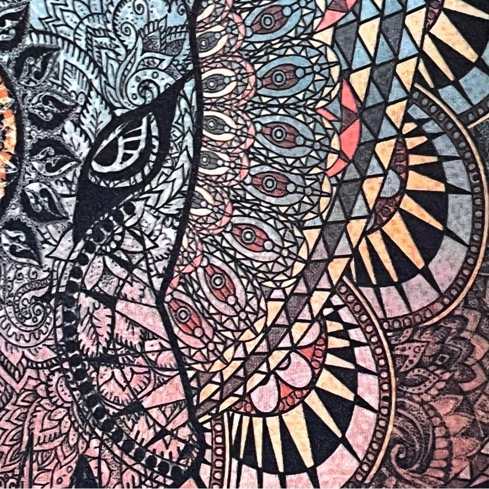 EVCR Elephant Mandala Leggings Sunset Ombre Whimsigoth Chakras Celestial Small - Picture 8 of 13